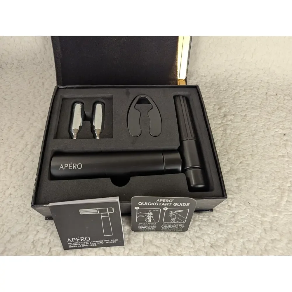 Pressure Pump Opener‎ Set Corkscrew foil cutter wine pourer Vacuum Stopper